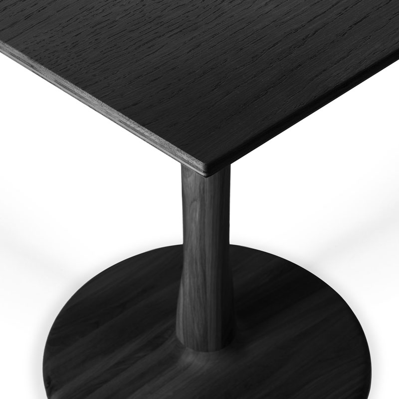 Torsion-ruokapöytä, musta, 70x70cm