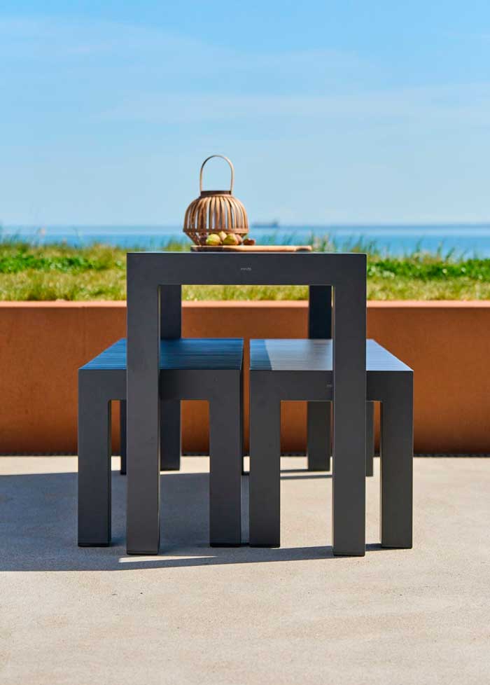 Jatkettava pöytä Mindo 111, 162 x 60 cm, Dark Grey