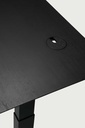 Bok säädettävän pöydän kansi 160 x 80 cm, musta, johtoaukolla