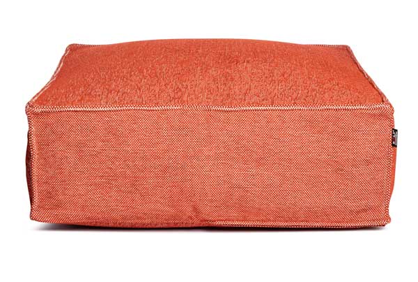 Silky Square Pouf -rahi, Terracotta