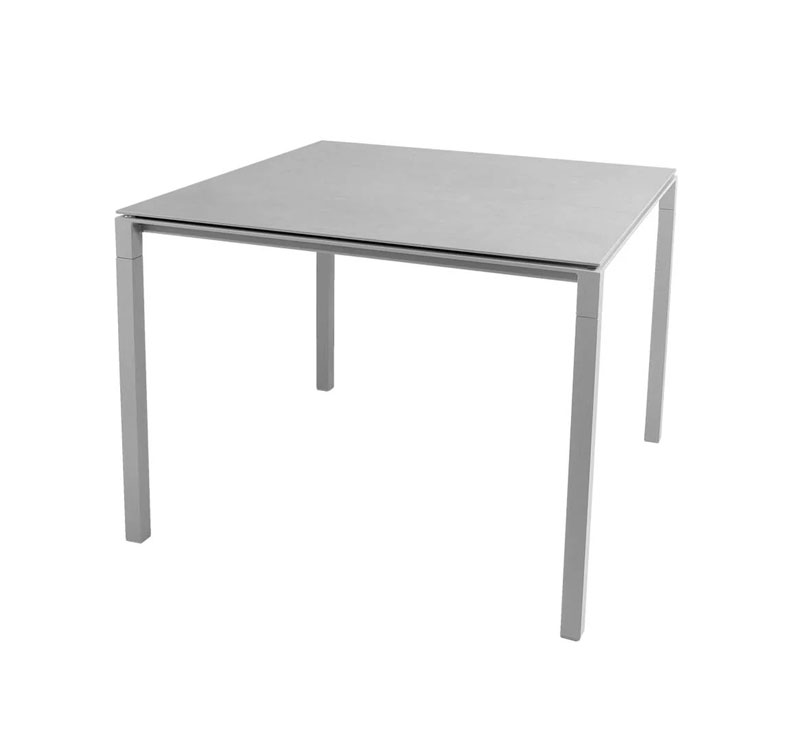 Ruokapöytä Pure 100 x 100 cm, Light Grey