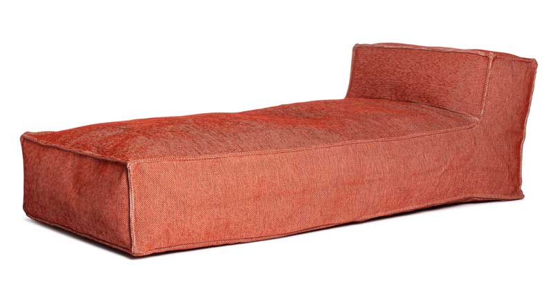 Silky Long Chair -divaani, Terracotta