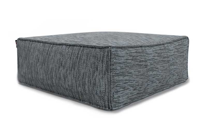 Silky Square Pouf -rahi, Grey