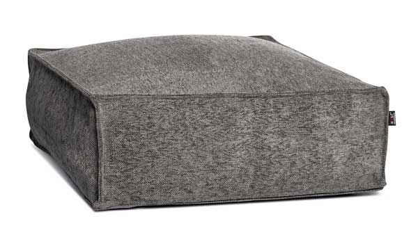 Silky Square Pouf -rahi, Anthracite