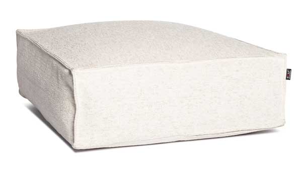 Silky Square Pouf -rahi, Beige