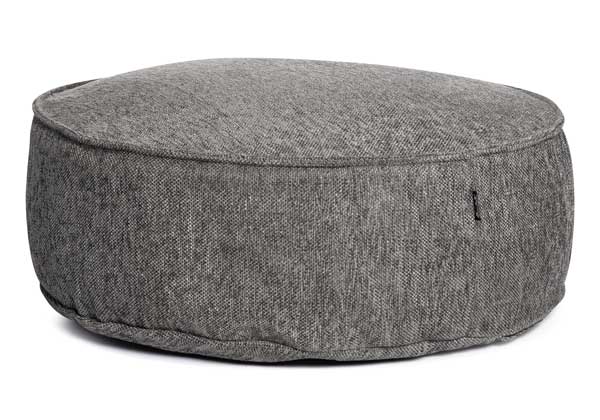 Silky Round Pouf -rahi, Anthracite