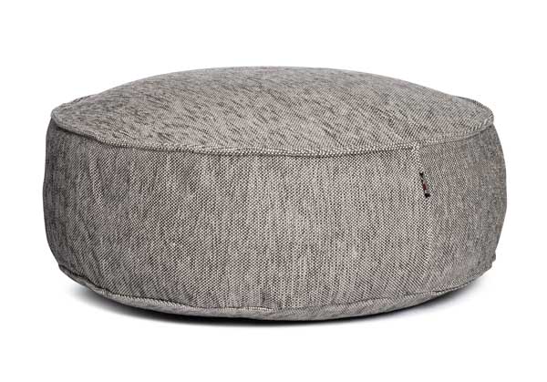 Silky Round Pouf -rahi, Grey