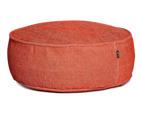 Silky Round Pouf -rahi, Terracotta