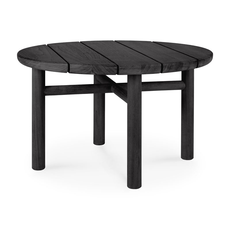Sivupöytä Quatro Outdoor 59 cm, tiikki, musta