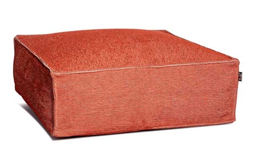 Silky Square Pouf -rahi, Terracotta