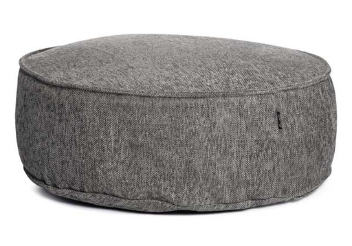 Silky Round Pouf -rahi, Anthracite