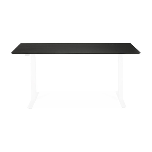 Bok säädettävän pöydän kansi 140 x 70 cm, musta, johtoaukolla