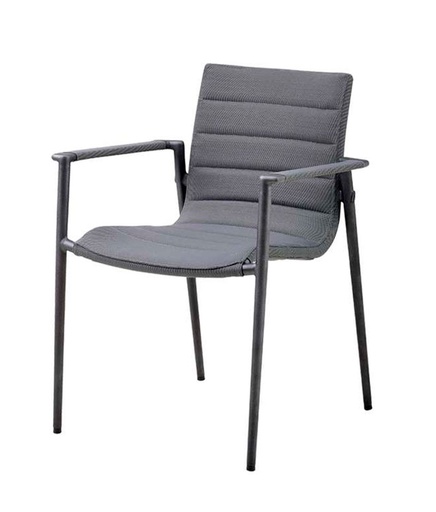 Ruokapöydän tuoli Core käsinojilla, AirTouch, Grey